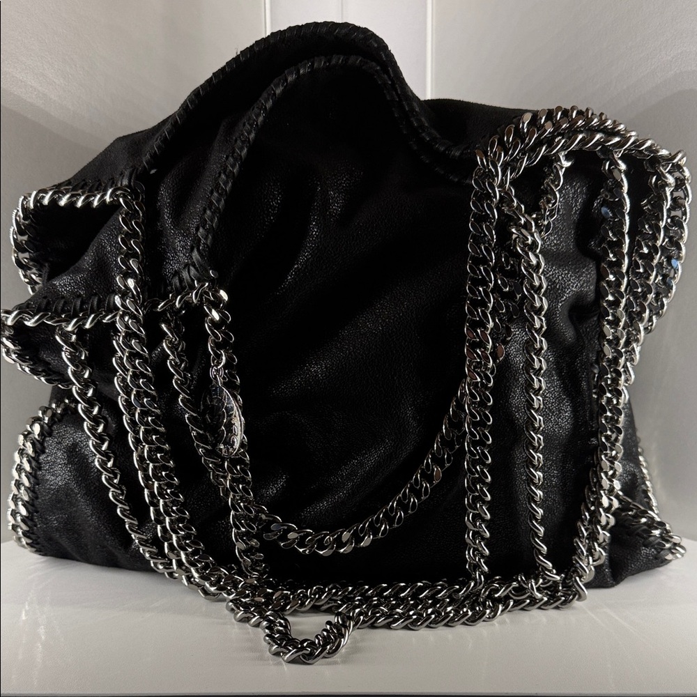 Stella McCartney multi chain Falabella shaggy deer tote